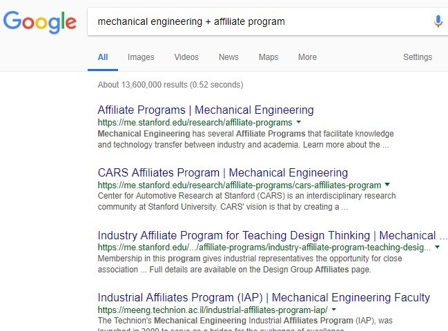 Mechanical Engineering Affiliate Programs