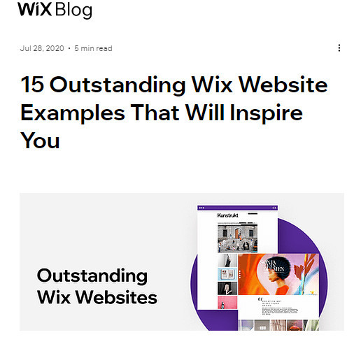 Wix Blog Examples